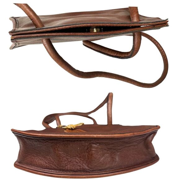 Saddle By Sabina Women’s Shoulder Bag Genuine Leather Brown Vintage Western Boho - Picture 4 of 10